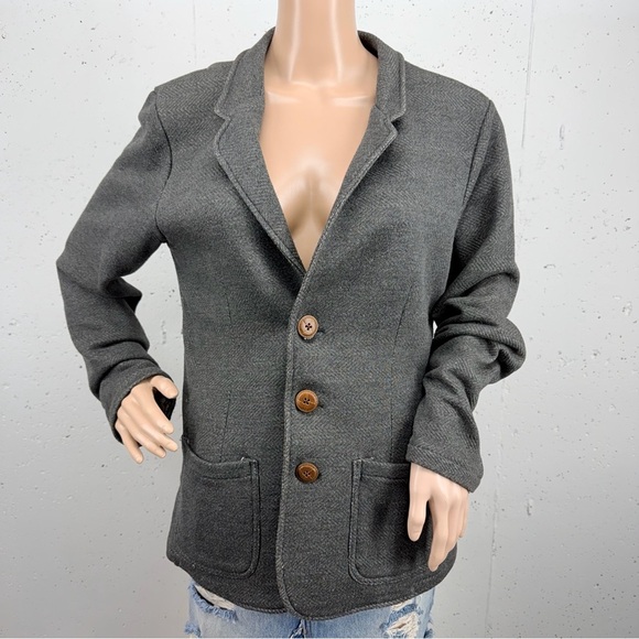 Cotton On Women’s Size Medium Dark Gray Jersey Cotton Blazer - Picture 1 of 13